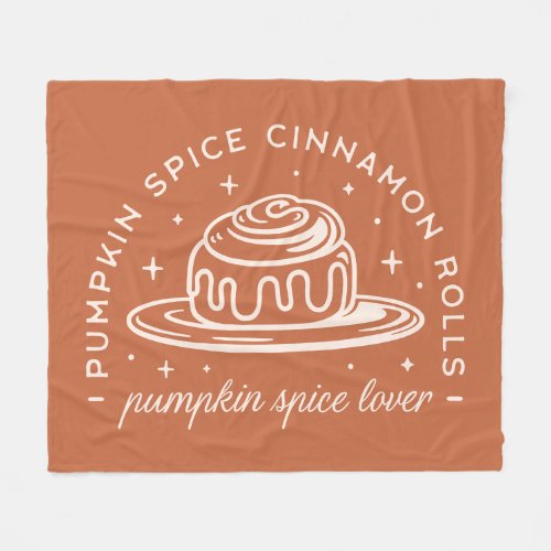 Pumpkin Spice Cinnamon Rolls Fleece Blanket