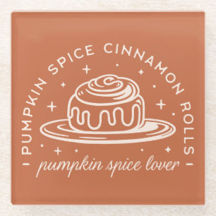 Pumpkin Spice Cinnamon Rolls Glass Coaster