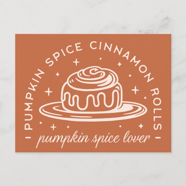 Pumpkin Spice Cinnamon Rolls Postcard (Front)