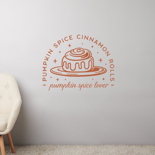 Pumpkin Spice Cinnamon Rolls Wall Decal (Living Room 2)