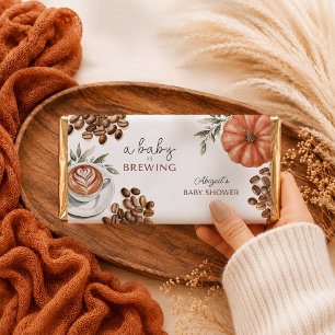 Pumpkin Spice Coffee Baby Shower Hershey Bar Favors