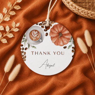 Pumpkin Spice Coffee Bridal Shower Favor Tags