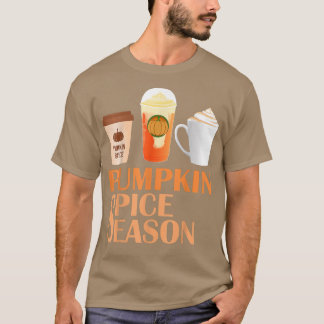 Pumpkin Spice Coffee Latte Autumn Fall Season Coff T-Shirt