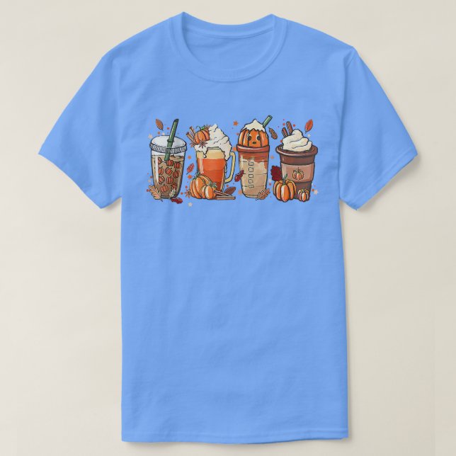Pumpkin Spice Coffee Latte Fall Autumn Season815  T-Shirt (Design Front)