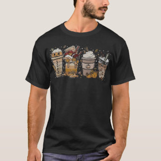Pumpkin Spice Coffee Latte Fall Autumn Season 814 T-Shirt