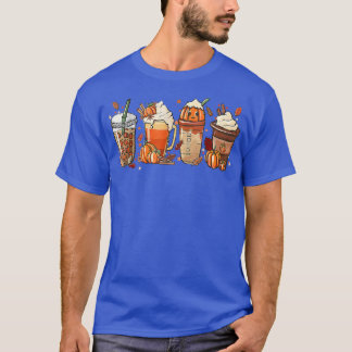 Pumpkin Spice Coffee Latte Fall Autumn Season T-Shirt