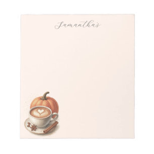 Pumpkin Spice Coffee Themed Notepad