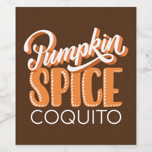 Pumpkin Spice Coquito Food and Beverage Label Set