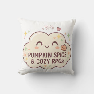 Pumpkin Spice & Cozy RPGs Gamer Pillow