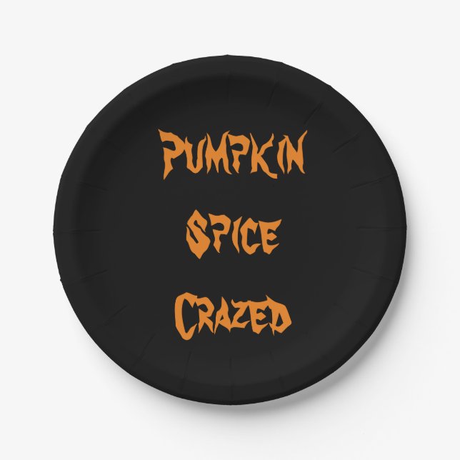 Pumpkin Spice Crazed Paper Plates (Front)