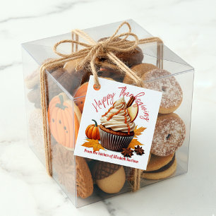 Pumpkin Spice Cupcake Thanksgiving Baked Goods Favor Tags