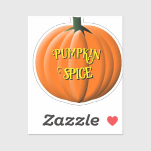 Pumpkin Spice Customizable Text Sticker