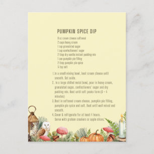 Pumpkin Spice Dip Recipe Postcard