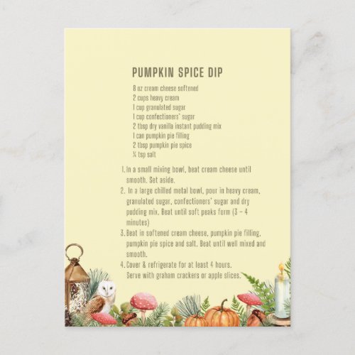 Pumpkin Spice Dip Recipe   Postcard