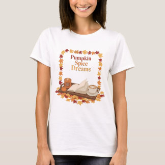 Pumpkin Spice Dreams Autumn Art T-Shirt