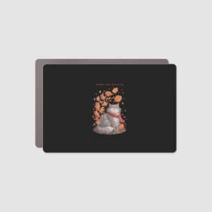 Pumpkin Spice Everything Autumn - Cat Lover Cute A Car Magnet