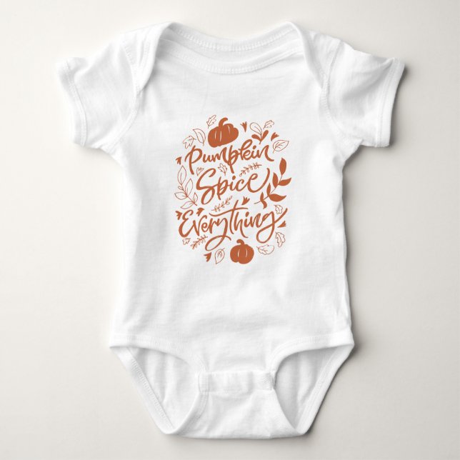 Pumpkin Spice Everything Baby Bodysuit (Front)
