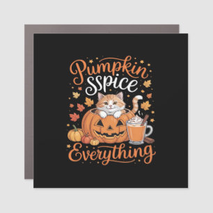 Pumpkin Spice Everything Cat Lover Cute Autumn Fal Car Magnet