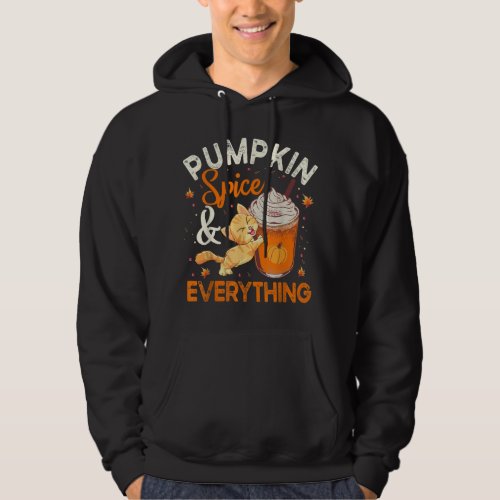 Pumpkin Spice Everything Cat Lover Cute Autumn Fal Hoodie