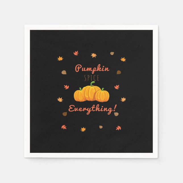 Pumpkin Spice Everything Design Classic Napkins (Front)