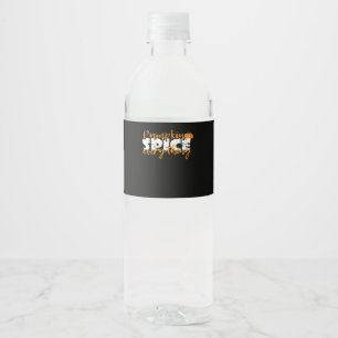 Pumpkin Spice Everything Halloween Funny Water Bottle Label