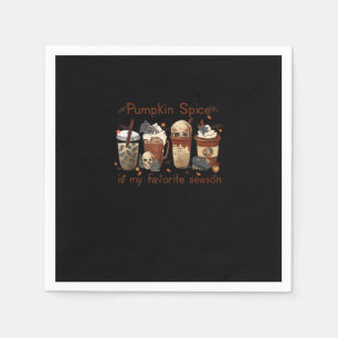 Pumpkin Spice Everything Is My Favorite Season Gra Napkins