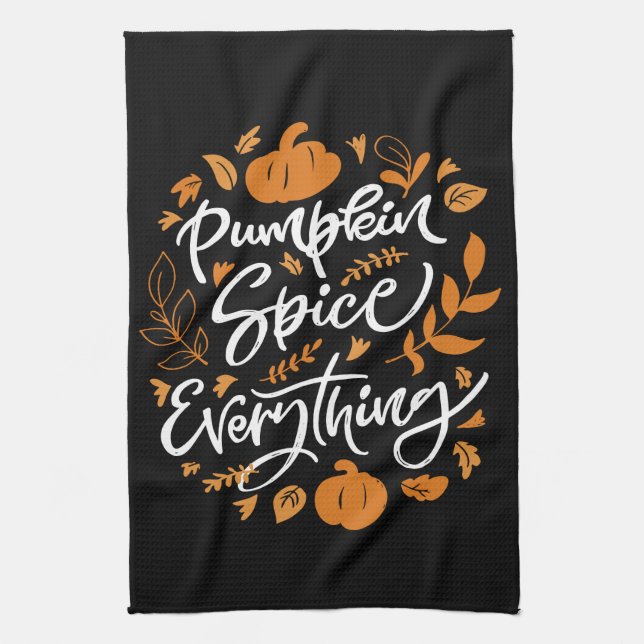 Pumpkin Spice Everything Kitchen Towel (Vertical)