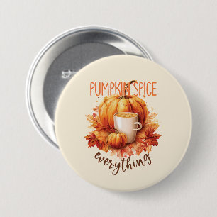 Pumpkin Spice Everything – Latte & Autumn Foliage Button