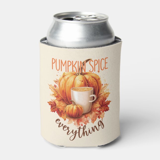 Pumpkin Spice Everything – Latte & Autumn Foliage Can Cooler (Can Front)