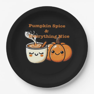 Pumpkin Spice & Everything Nice - Autumn Fall Paper Plates