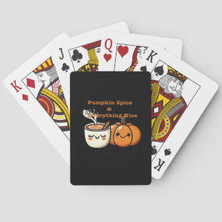 Pumpkin Spice & Everything Nice - Autumn Fall Poker Cards