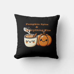 Pumpkin Spice & Everything Nice - Autumn Fall Throw Pillow