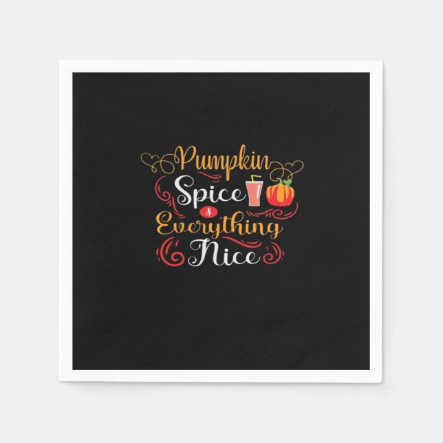Pumpkin Spice Everything Nice Classic Sloth Napkins (Front)