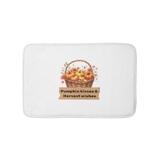 Pumpkin Spice & Everything Nice – Cozy Autumn Fall Bath Mat (Front)