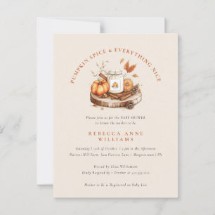 Pumpkin Spice & Everything Nice – Fall Baby Shower Postcard