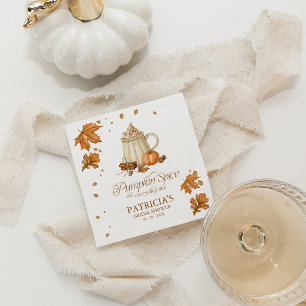 Pumpkin Spice & Everything Nice Fall Bridal Shower Napkins
