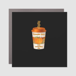 Pumpkin Spice & Everything Nice Fall Colorful Coff Car Magnet