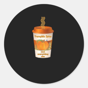 Pumpkin Spice & Everything Nice Fall Colorful Coff Classic Round Sticker