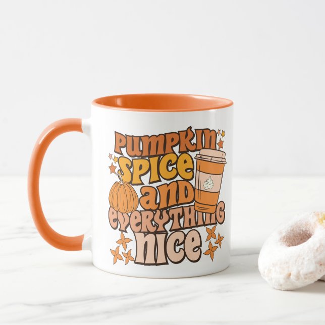 "Pumpkin Spice & Everything Nice" Fall Season Mug (With Donut)