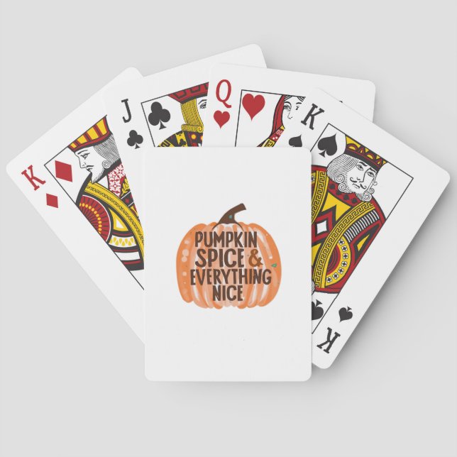 Pumpkin Spice & Everything Nice Funny Slogan & Quo Poker Cards (Back)