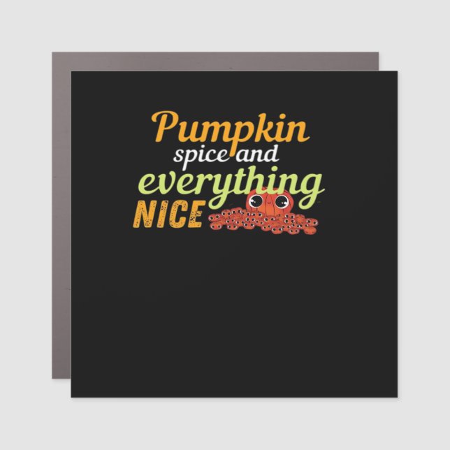 Pumpkin Spice & Everything Nice Halloween Basic De Car Magnet (Front)