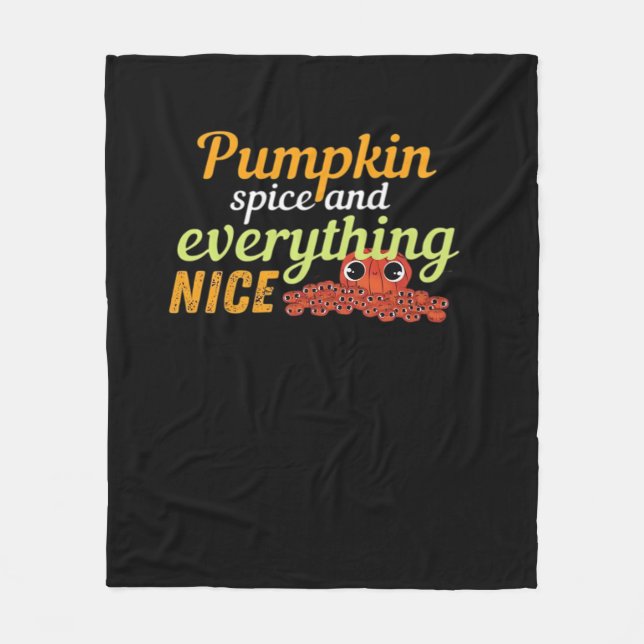 Pumpkin Spice & Everything Nice Halloween Basic De Fleece Blanket (Front)
