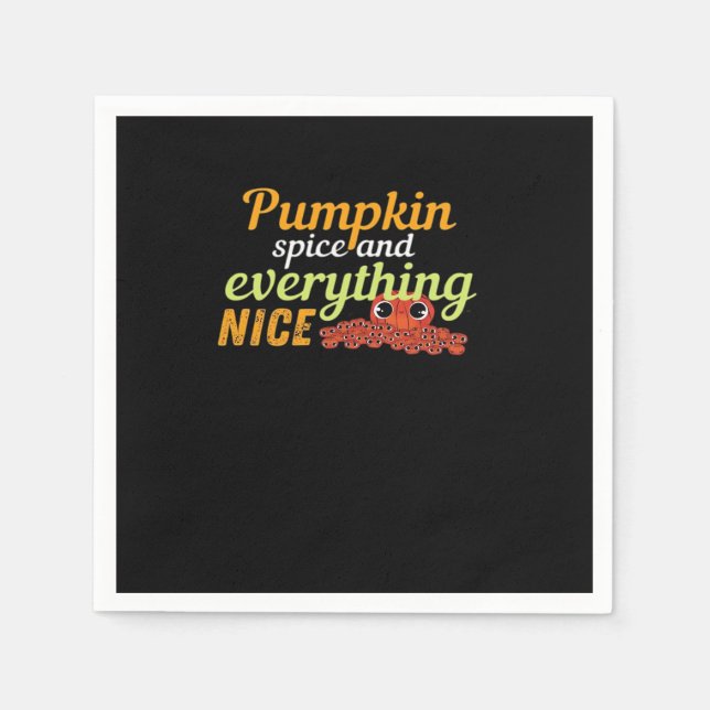 Pumpkin Spice & Everything Nice Halloween Basic De Napkins (Front)