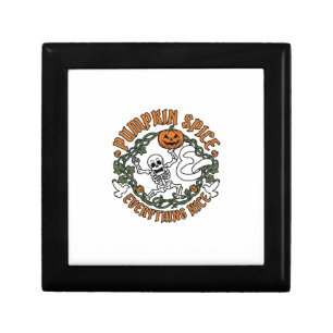 Pumpkin Spice Everything Nice Halloween Skeleton V Gift Box