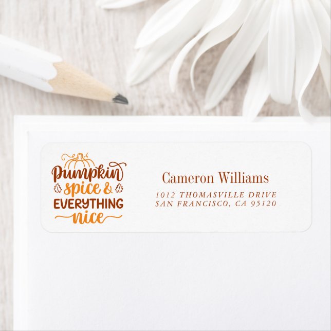 Pumpkin Spice & Everything Nice Label (Insitu)