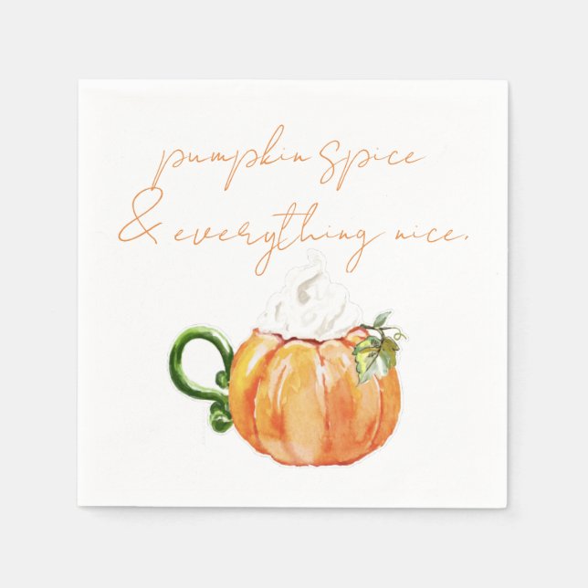 Pumpkin Spice & Everything Nice Napkins (Front)