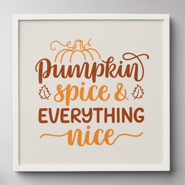 Pumpkin Spice & Everything Nice Peel And Stick Photo Tile (Front Set)