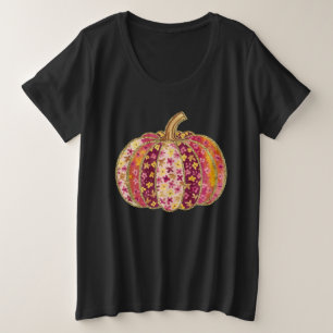 Pumpkin Spice & Everything Nice: Watercolor Autumn Plus Size T-Shirt