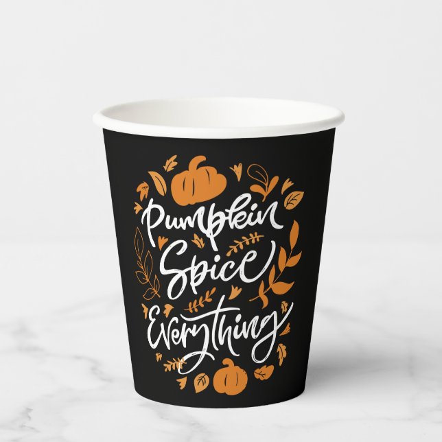 Pumpkin Spice Everything Paper Cups (Front)