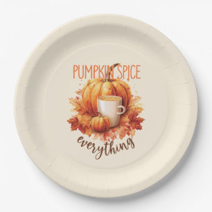 Pumpkin Spice Everything Paper Plates